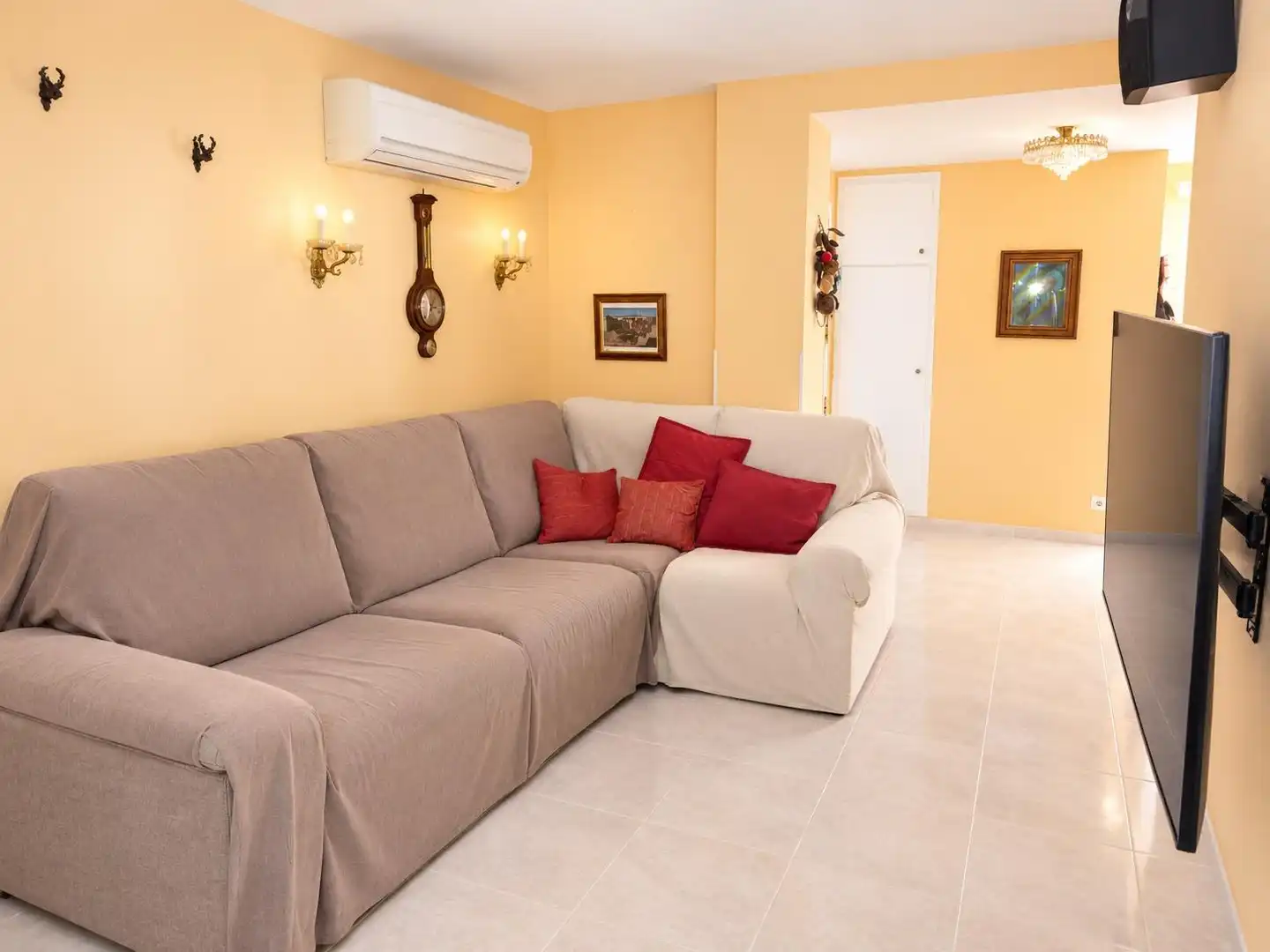 Wohnzimmer von Wohnung zum Verkauf in La Ràpita mit Klimaanlage, Terrasse und Alarm