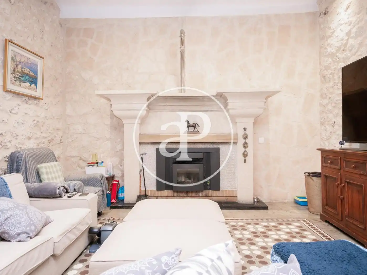Living room of Houses for sale in Lloret de Vistalegre  with Heating, Private garden and Storage room