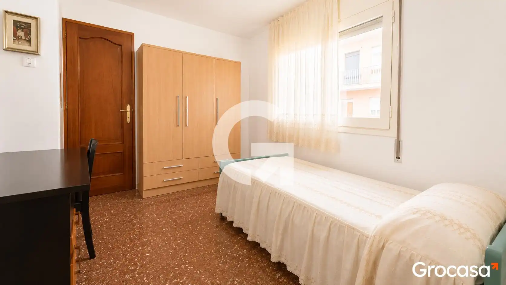 Bedroom of Flat for sale in L'Hospitalet de Llobregat  with Air Conditioner and Balcony