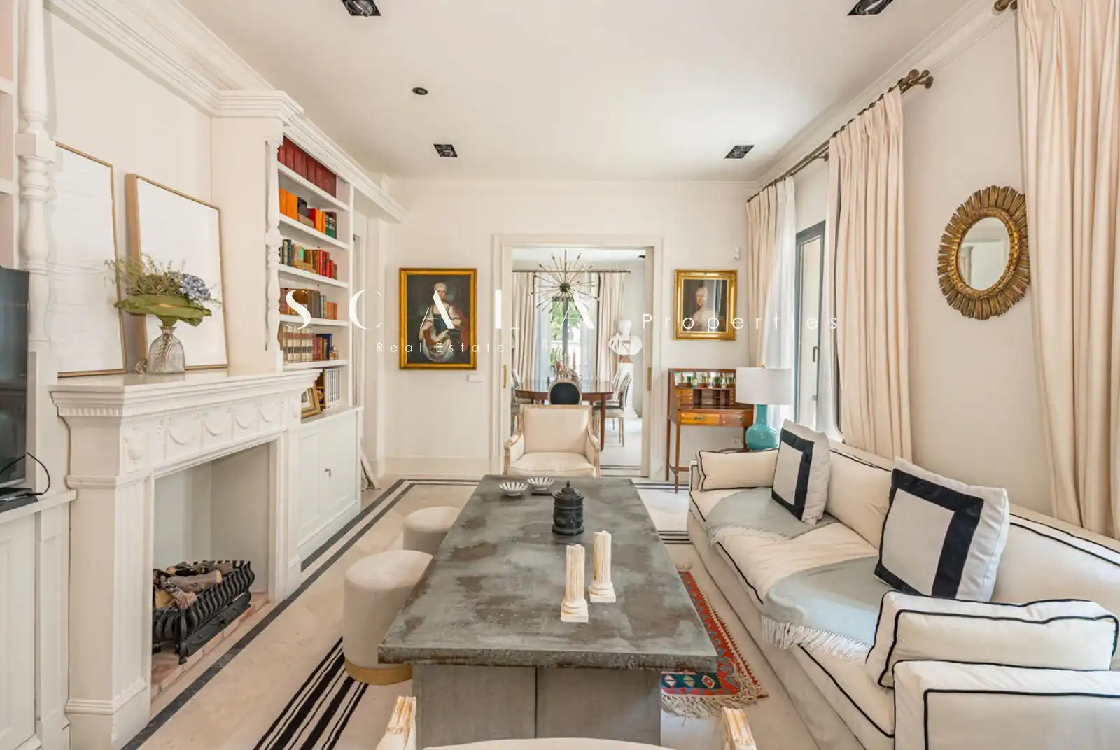 Sala d'estar de Dúplex de lloguer en Madrid amb Aire condicionat, Calefacció i Jardí privat
