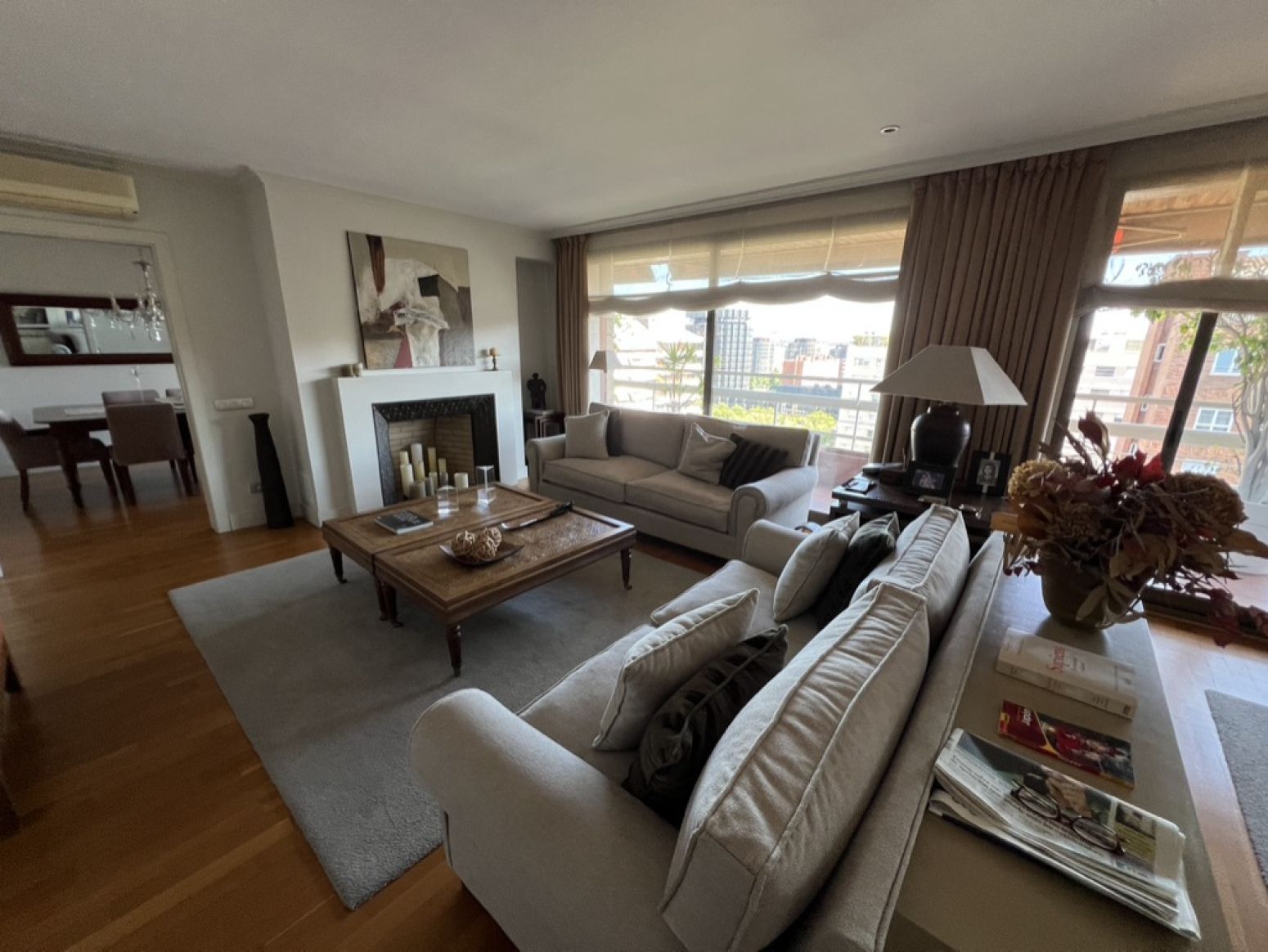 Sala d'estar de Àtic en venda en  Barcelona Capital amb Aire condicionat, Calefacció i Parquet