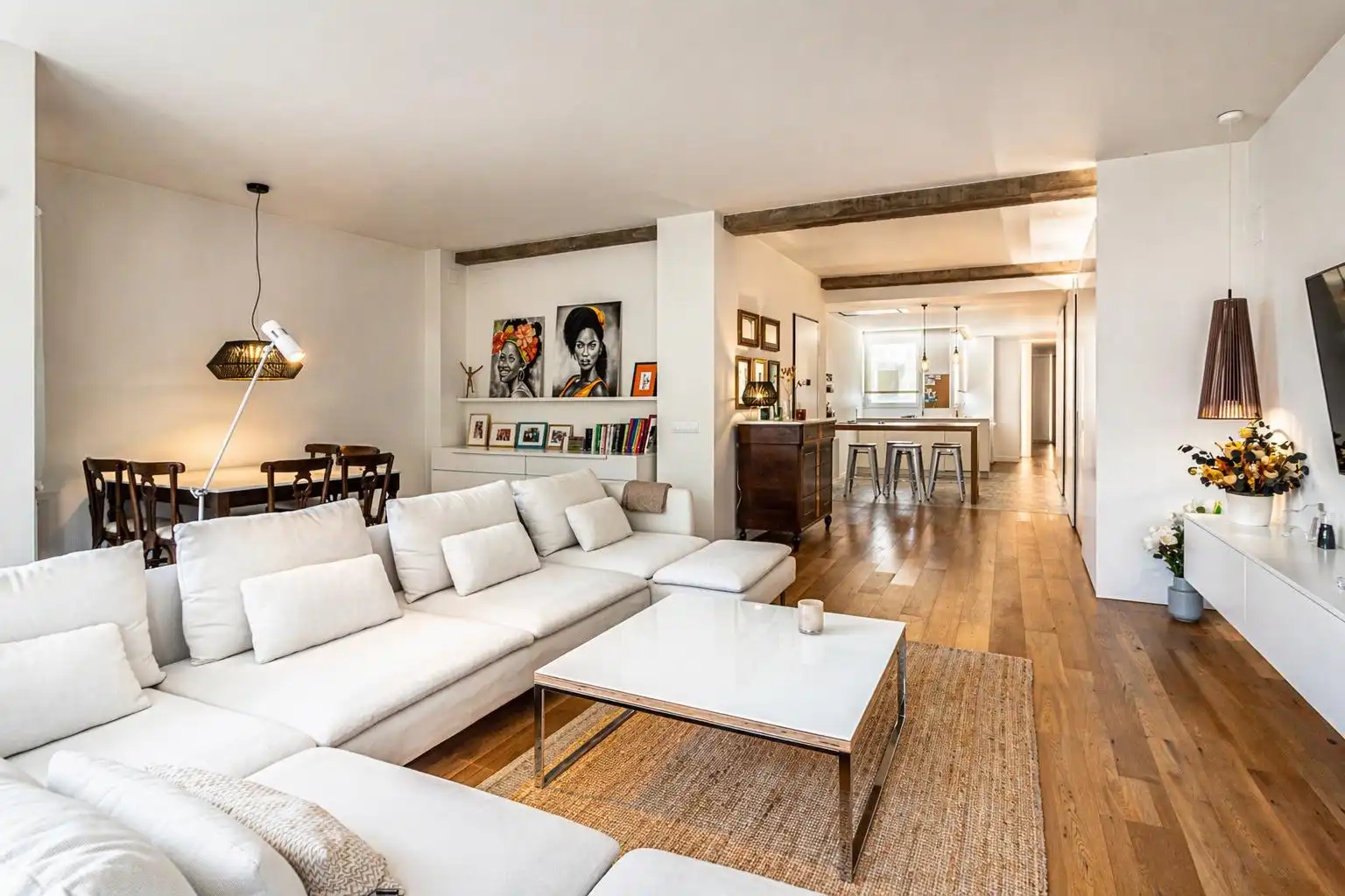 Living room of Flat for sale in Carlet  with Air Conditioner, Heating and Parquet flooring