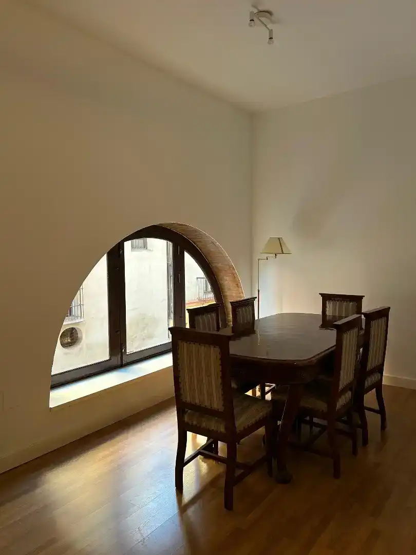 Dining room of Flat for rent in Sevilla  with Air Conditioner, Parquet flooring and Furnished