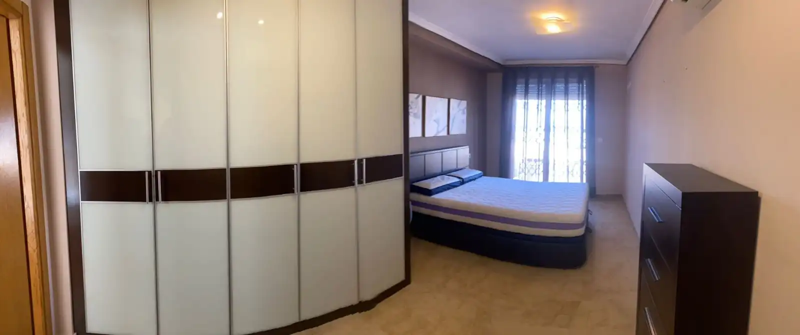 Schlafzimmer von Wohnung zur Miete in Albal mit Klimaanlage, Terrasse und Möbliert