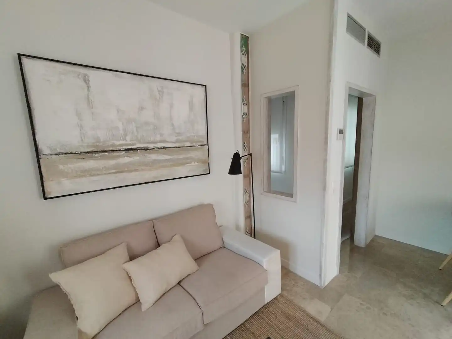 Wohnzimmer von Dachboden zur Miete in Málaga mit Klimaanlage und Terrasse