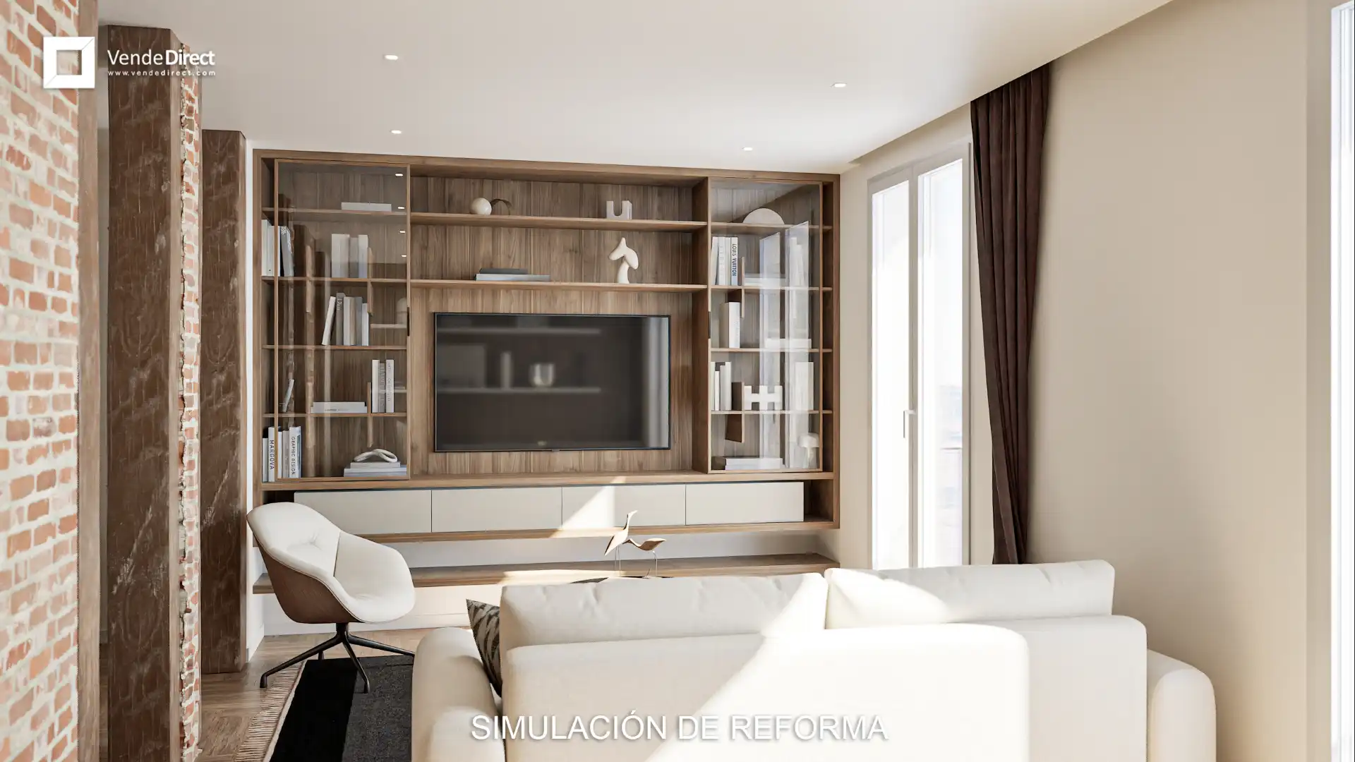 Sala de estar de Piso en venta en Madrid con Trastero, Amueblado y Balcón
