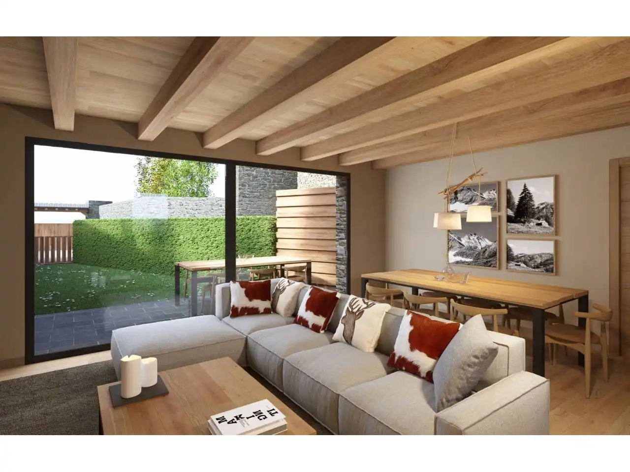 Sala d'estar de Casa o xalet en venda en Puigcerdà amb Calefacció, Jardí privat i Parquet
