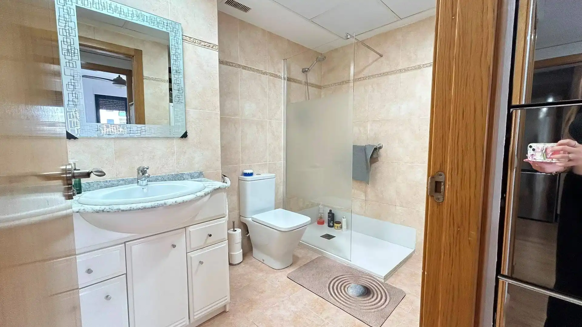 Badezimmer von Wohnungen zur Miete in La Pobla de Farnals mit Klimaanlage, Heizung und Terrasse