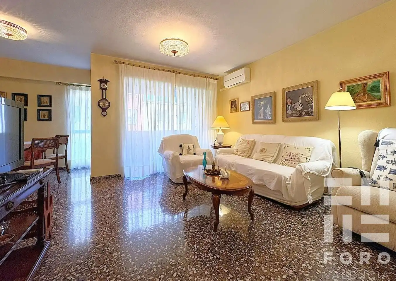 Sala de estar de Piso en venta en Valencia con Aire acondicionado, Terraza y Balcón