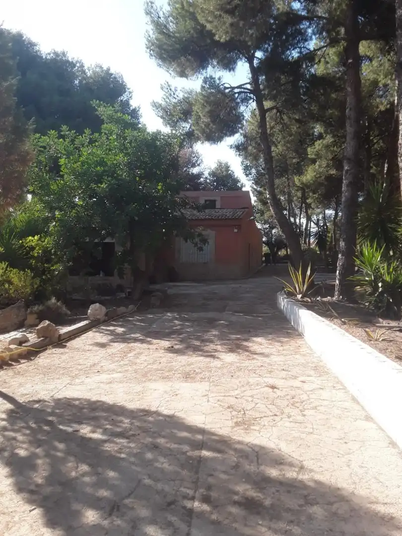 Vista exterior de Finca rústica en venta en Agost con Jardín privado, Terraza y Trastero