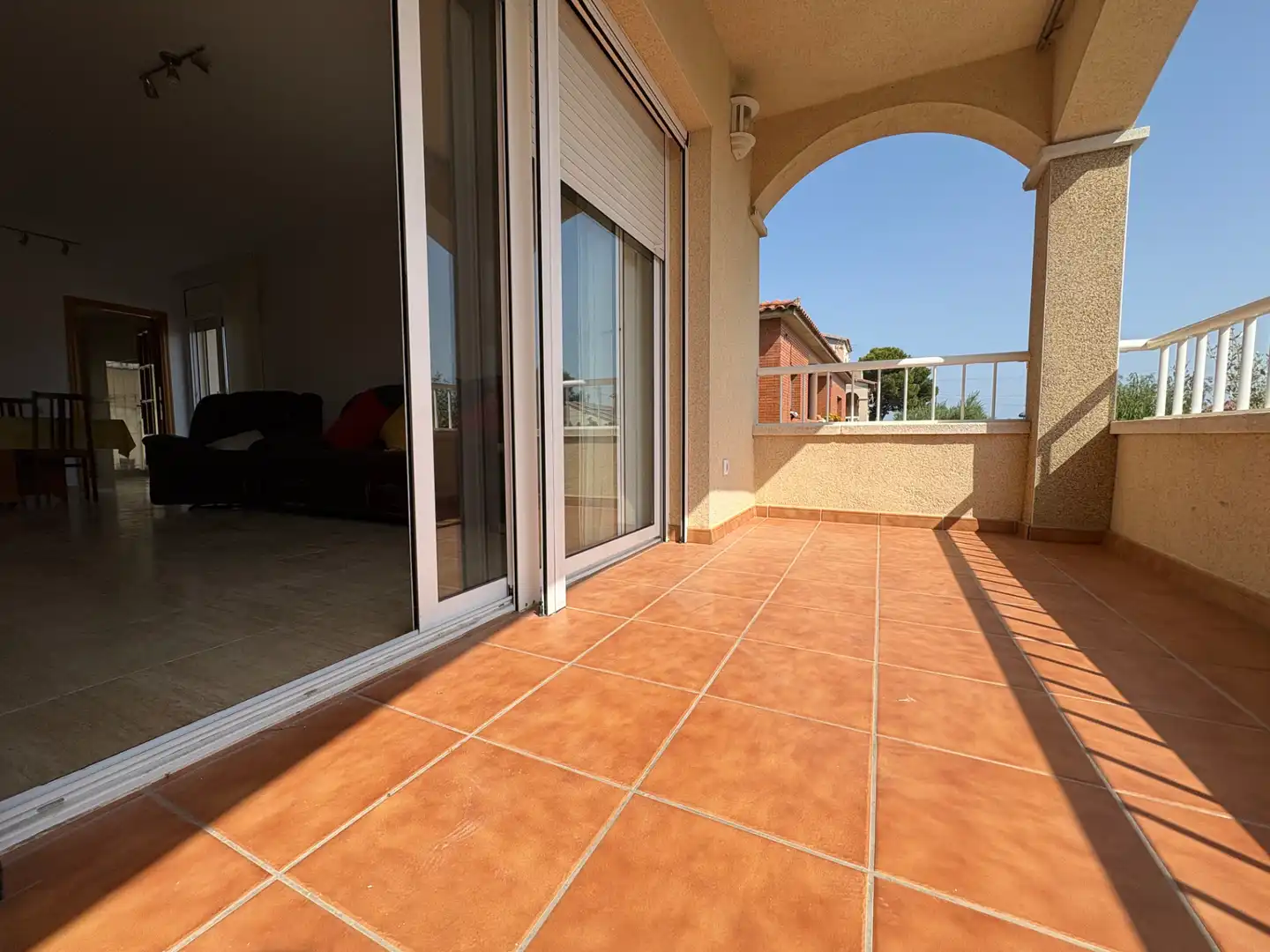 Terraza de Casa adosada en venta en La Pobla de Montornès   con Calefacción, Jardín privado y Terraza