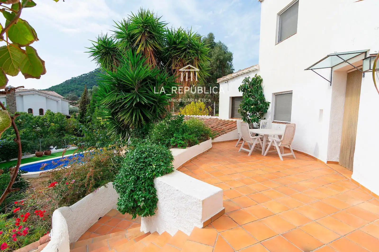 Terraza de Casa o chalet en venta en Cabrera de Mar con Aire acondicionado, Calefacción y Jardín privado