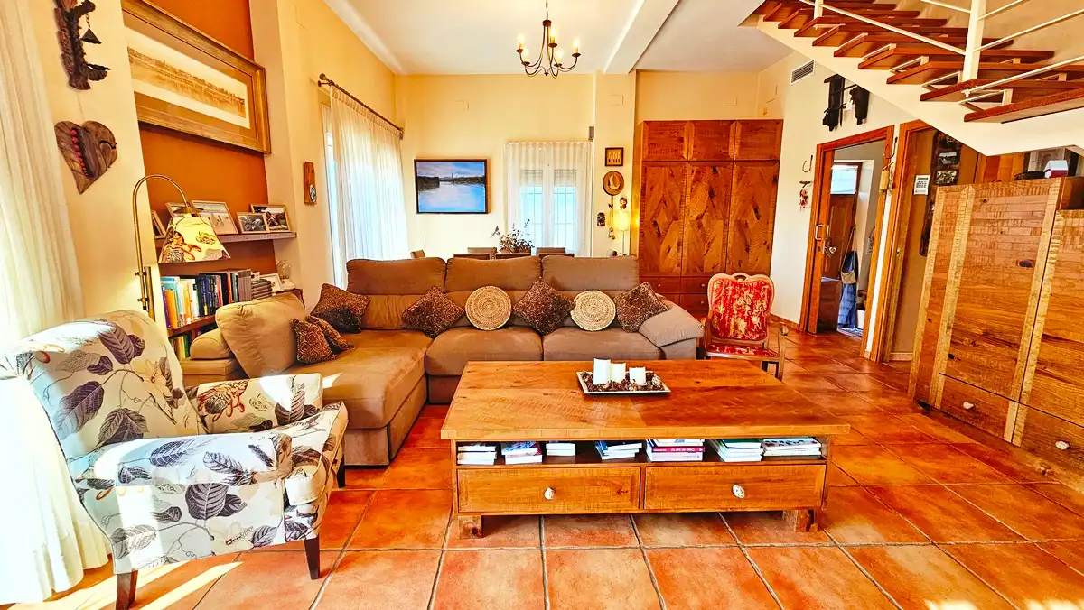 Sala de estar de Casa o chalet en venta en Cañaveral de León con Aire acondicionado, Jardín privado y Terraza