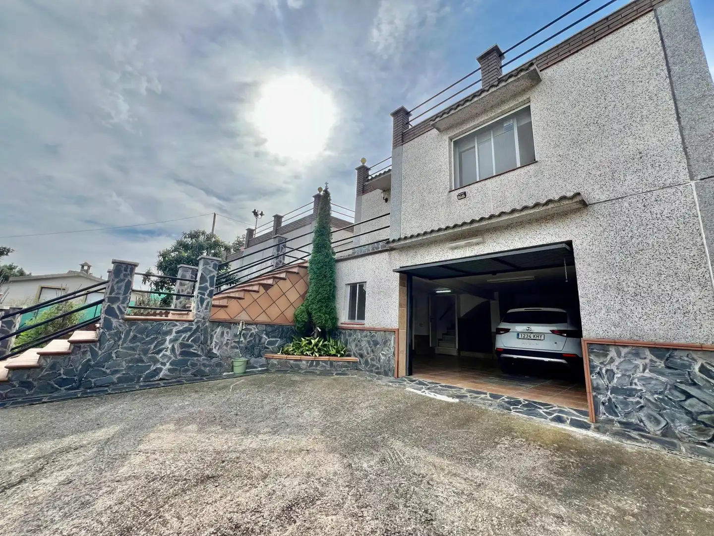 Vista exterior de Casa o xalet en venda en Riudarenes amb Aire condicionat, Terrassa i Piscina