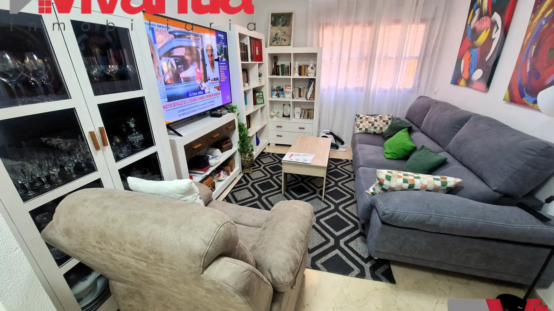 Living room of Apartments for sale in Lorca  with Air Conditioner, Heating and Furnished