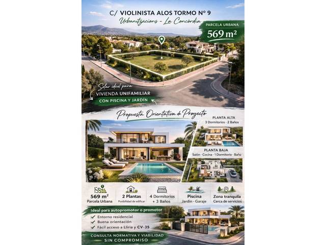 Terreno residencial en Venta en Calle Violinista Alos Tormo en Urbanizaciones