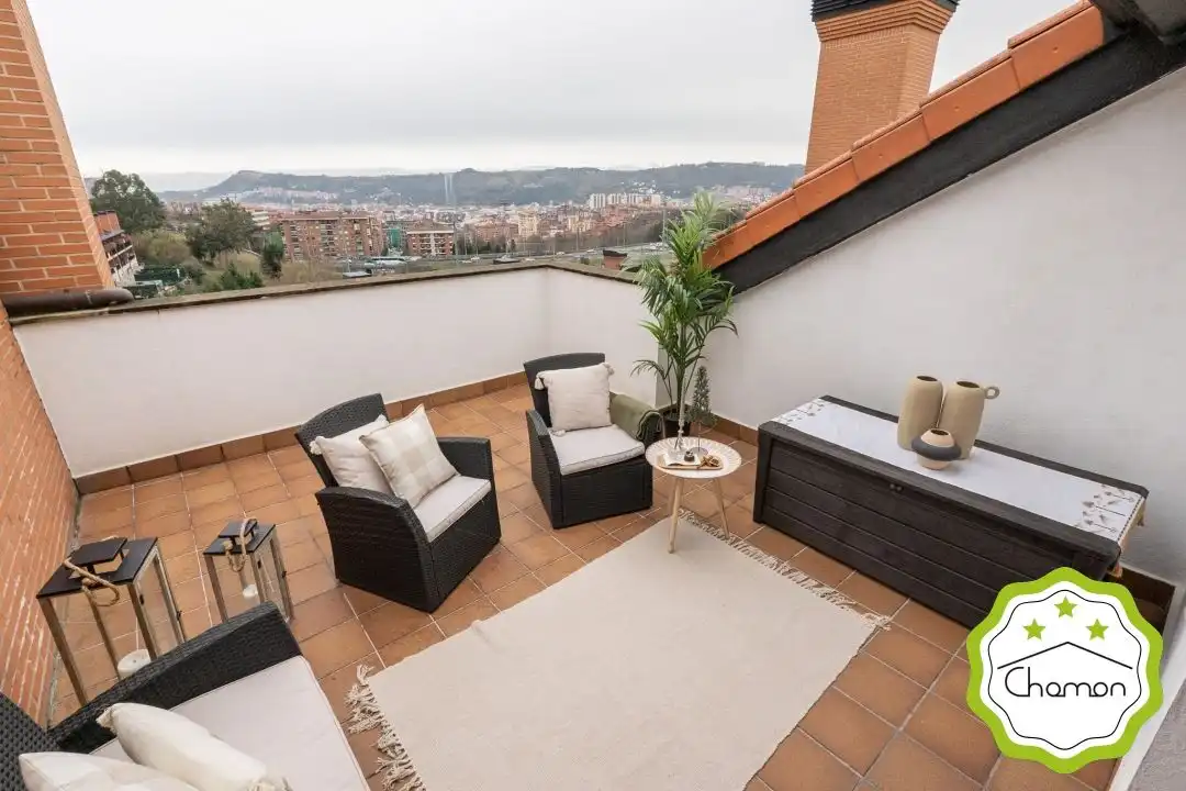 Terraza de Casa adosada en venta en Bilbao  con Calefacción, Jardín privado y Terraza