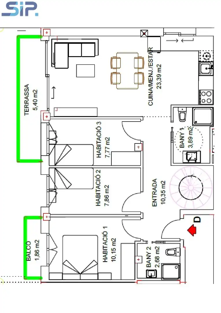 Ático en venta en Santa Margarida I Els Monjos con Parquet, Terraza y Balcón