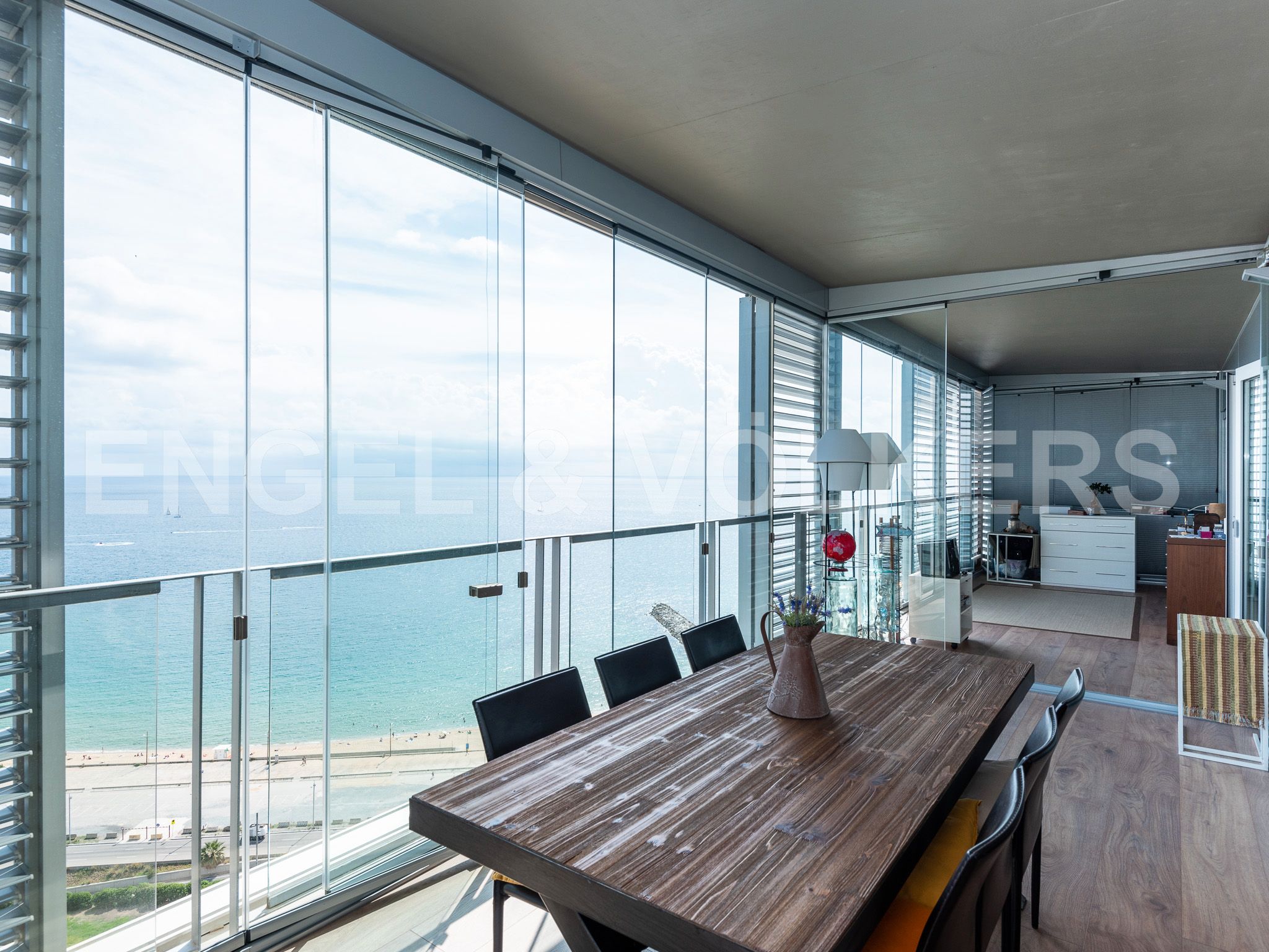 Menjador de Apartament en venda en  Barcelona Capital amb Aire condicionat, Calefacció i Parquet