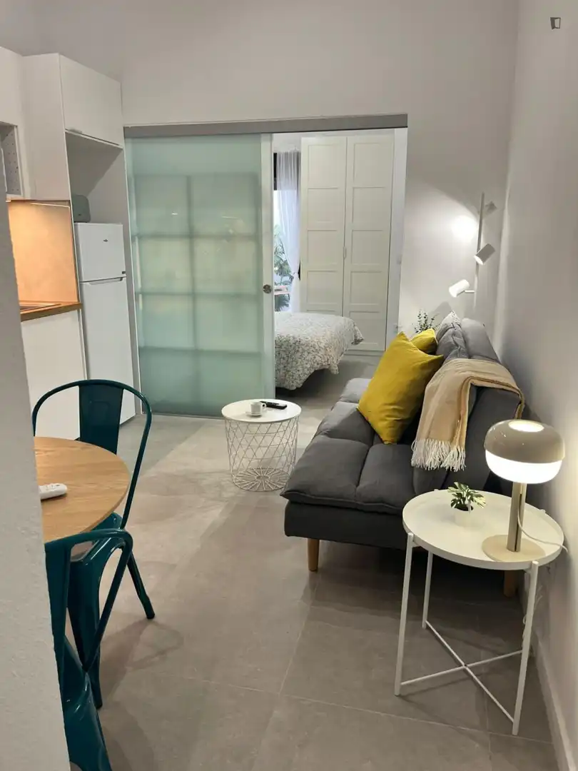 Sala d'estar de Apartament de lloguer en Valencia amb Aire condicionat, Moblat i Forn