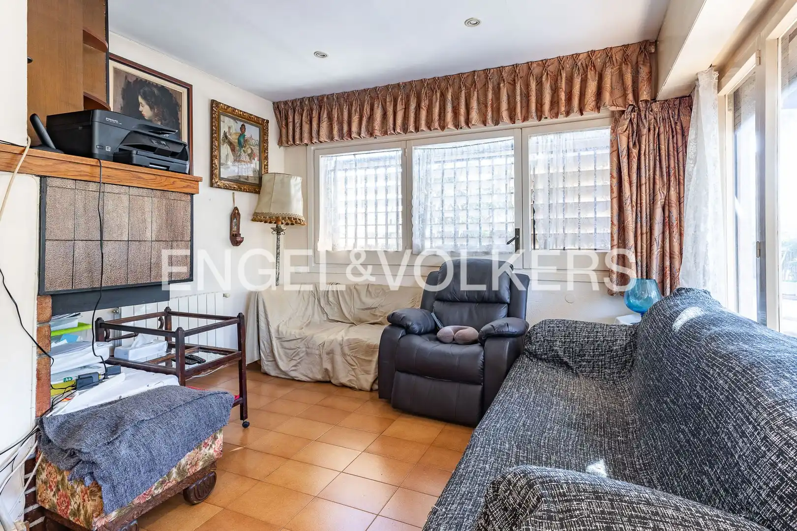 Sala d'estar de Apartament en venda en Premià de Dalt amb Calefacció, Jardí privat i Terrassa