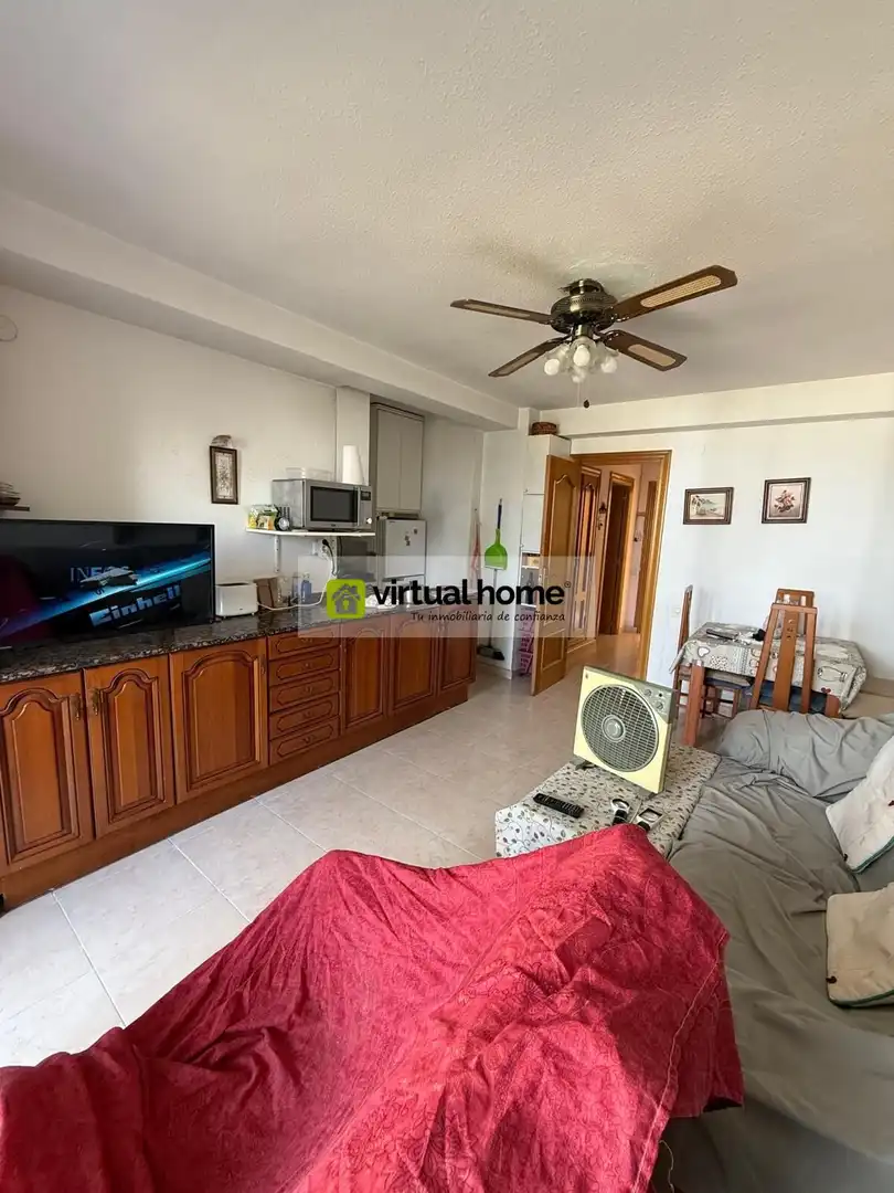 Living room of Flat for sale in Benidorm  with Terrace, Furnished and Balcony