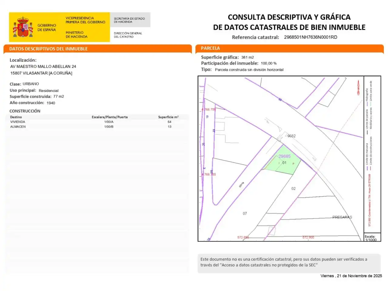 Vista exterior de Casa o chalet en venta en Vilasantar con Jardín privado