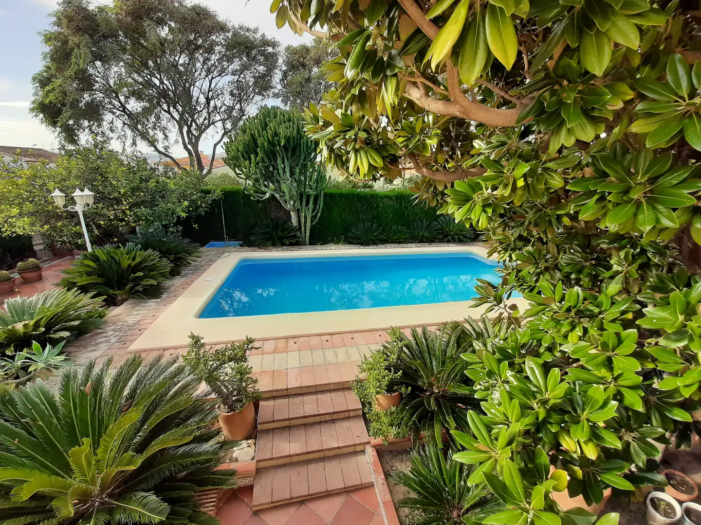 Piscina de Casa o chalet de alquiler en Oliva con Aire acondicionado, Jardín privado y Terraza
