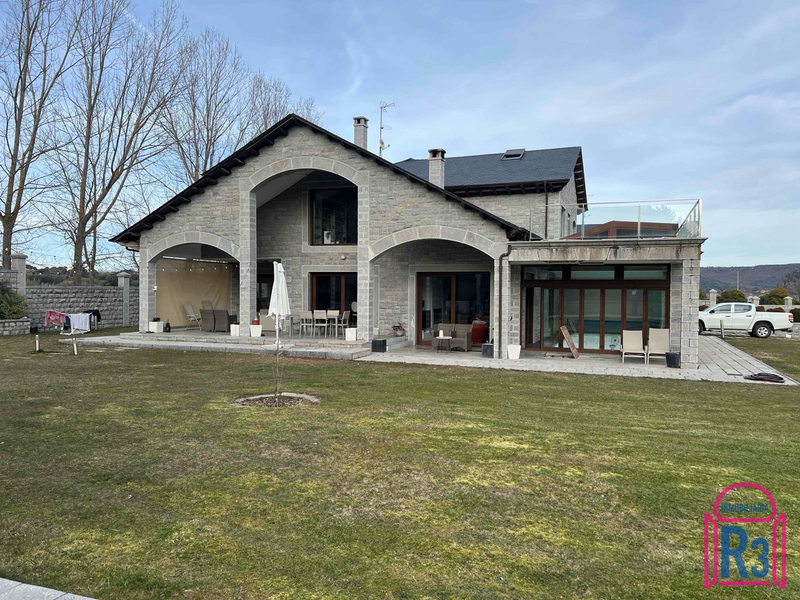 Exterior view of Houses for sale in Cuadros  with Heating, Terrace and Swimming Pool