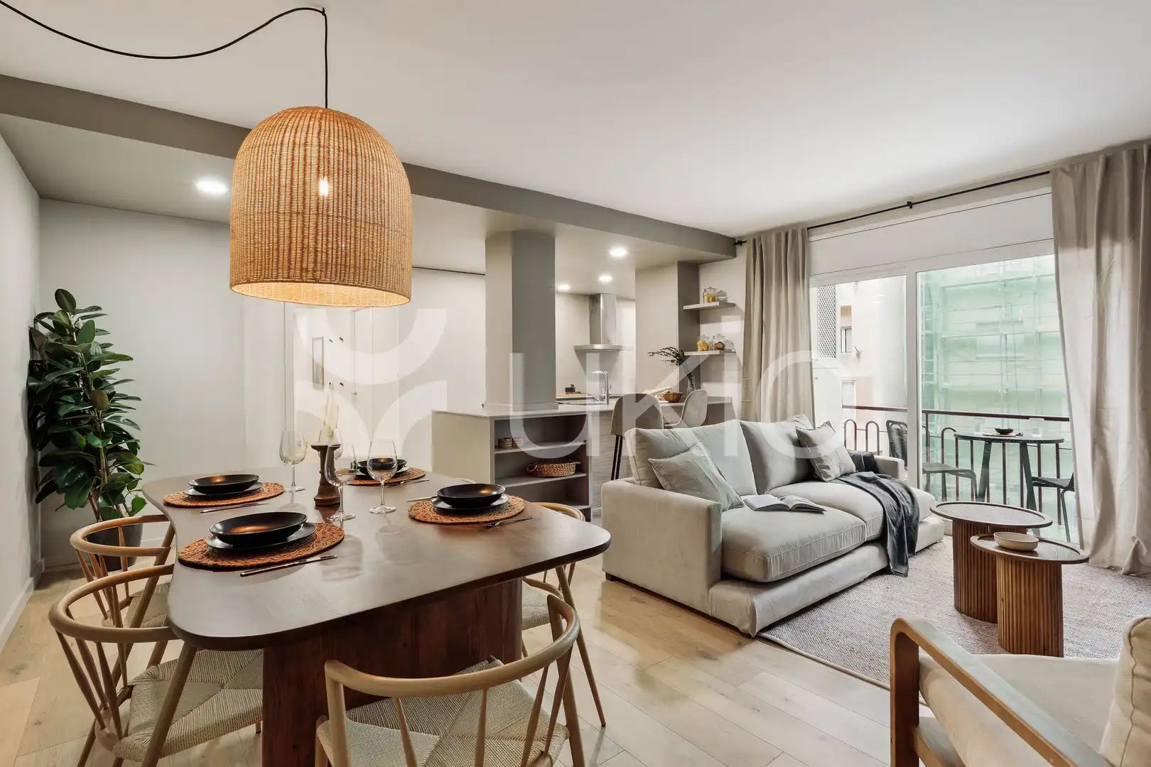 Living room of Apartments for rent in Barcelona  with Air Conditioner, Heating and Terrace