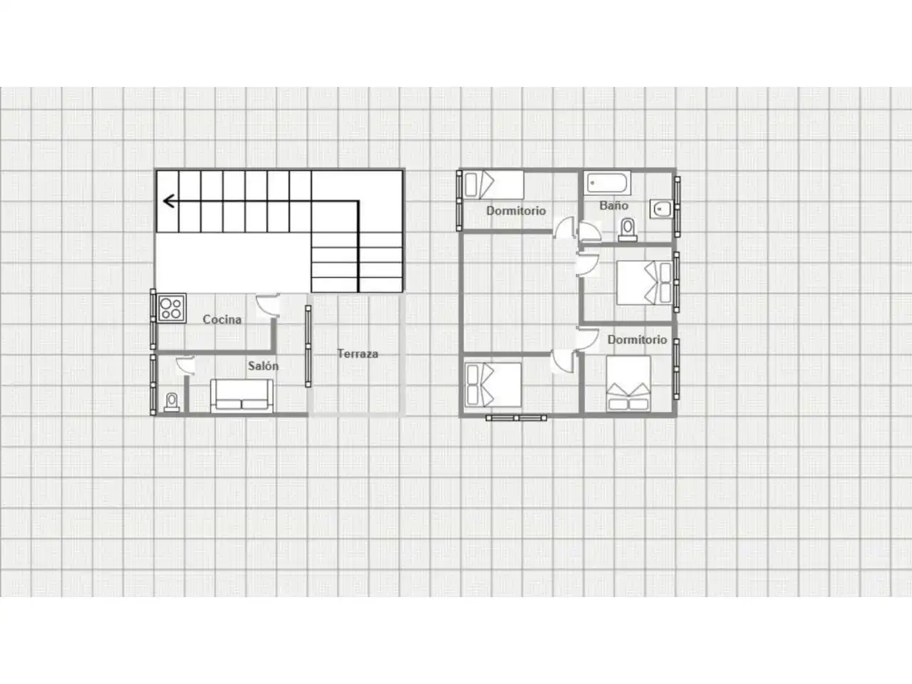 Einfamilien-Reihenhaus zum Verkauf in La Ràpita mit Klimaanlage, Terrasse und Abstellraum