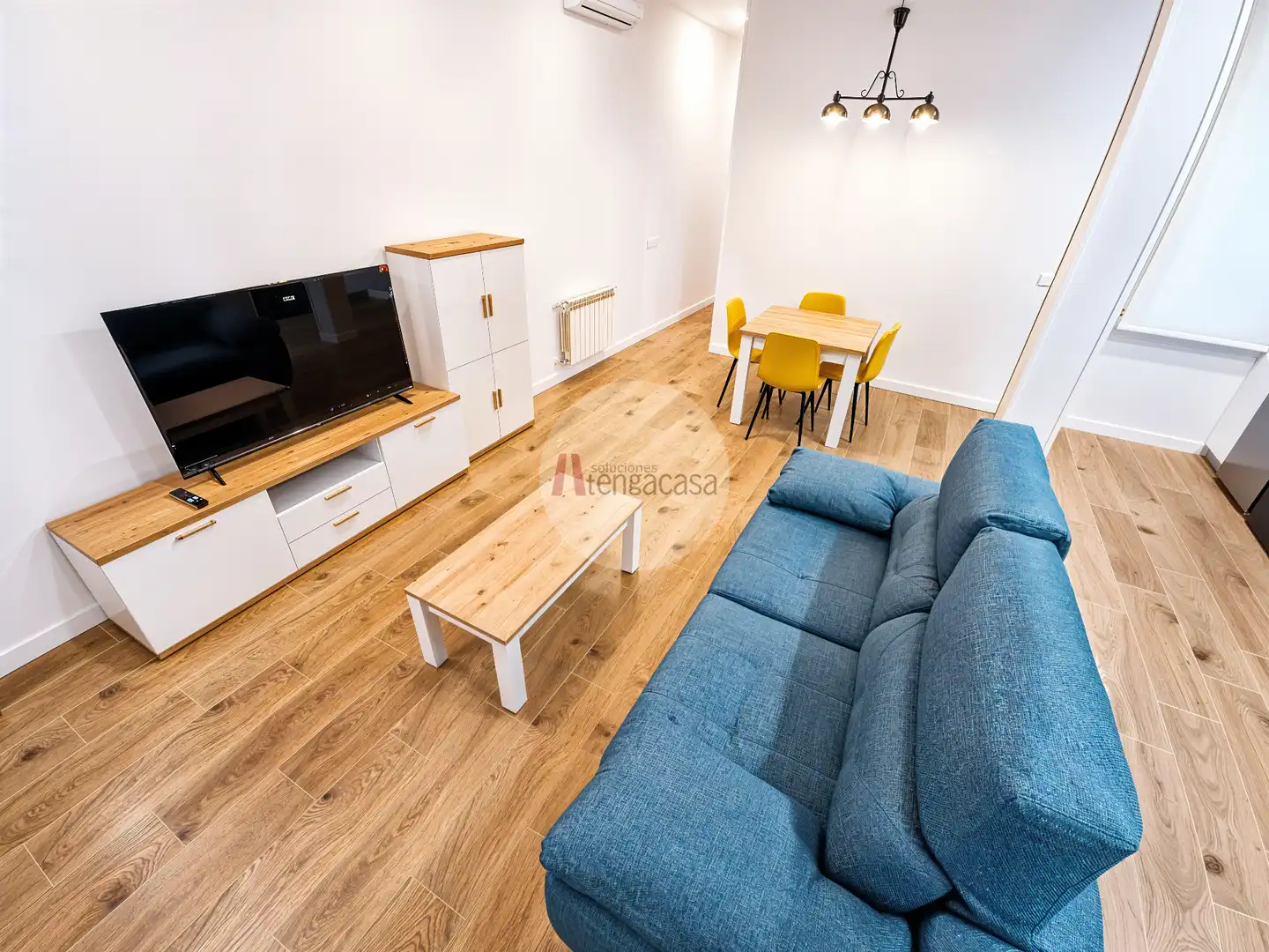 Sala de estar de Piso de alquiler en Madrid con Aire acondicionado, Calefacción y Parquet