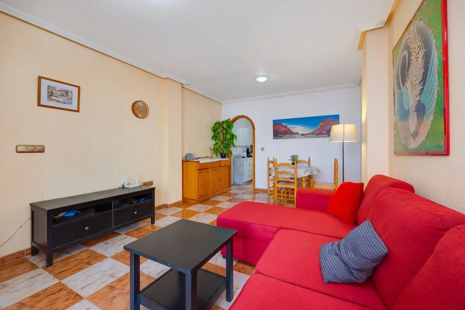Sala d'estar de Pis en venda en Orihuela amb Aire condicionat, Terrassa i Moblat