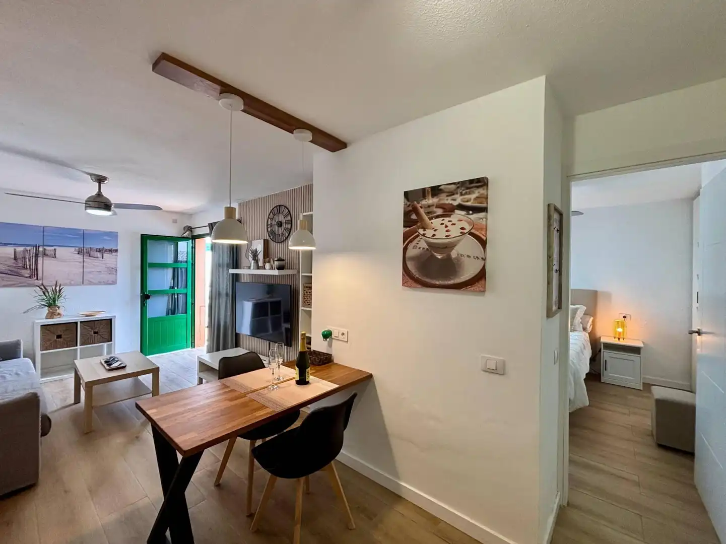 Menjador de Apartament en venda en Antigua amb Jardí privat, Terrassa i Moblat