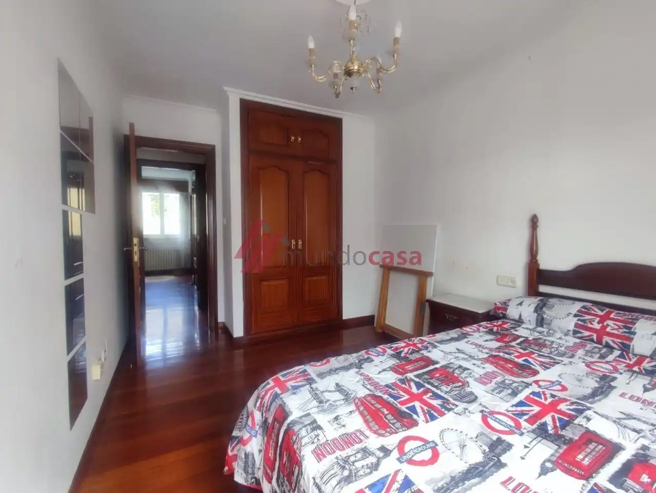 Schlafzimmer von Wohnung zur Miete in Ferrol mit Heizung, Parkett und Terrasse