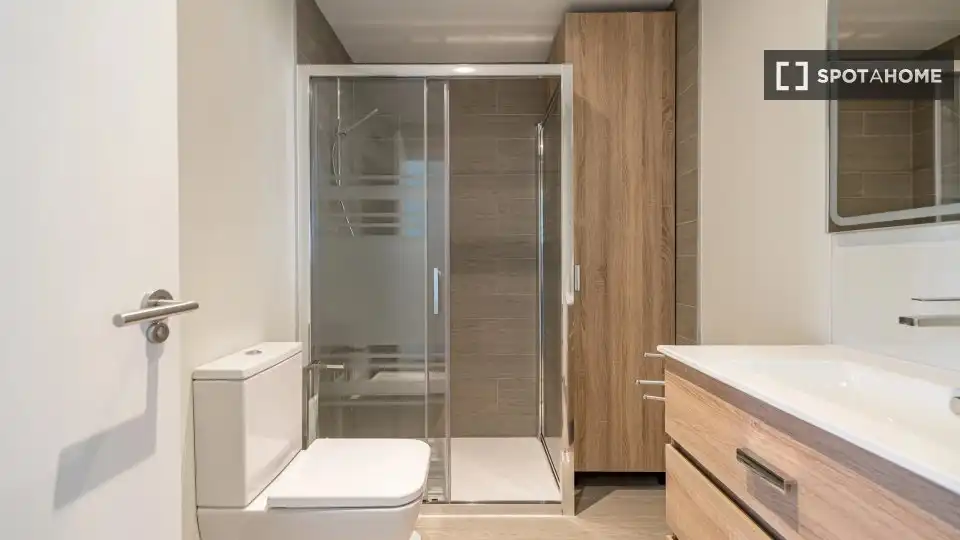 Bathroom of Flat for rent in Madrid  with Air Conditioner, Heating and Furnished
