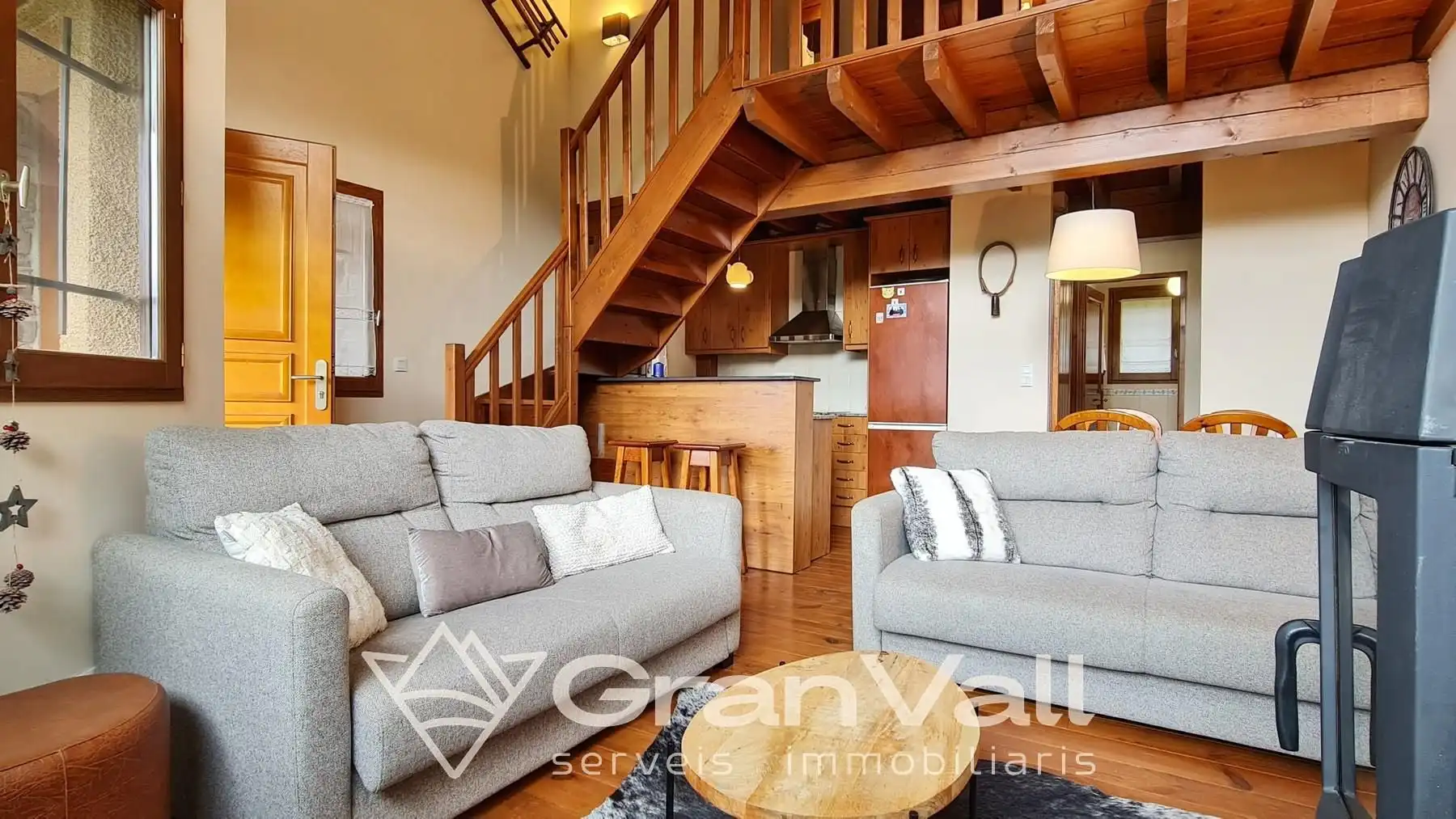 Sala de estar de Casa adosada en venta en Saillagouse con Calefacción, Jardín privado y Parquet