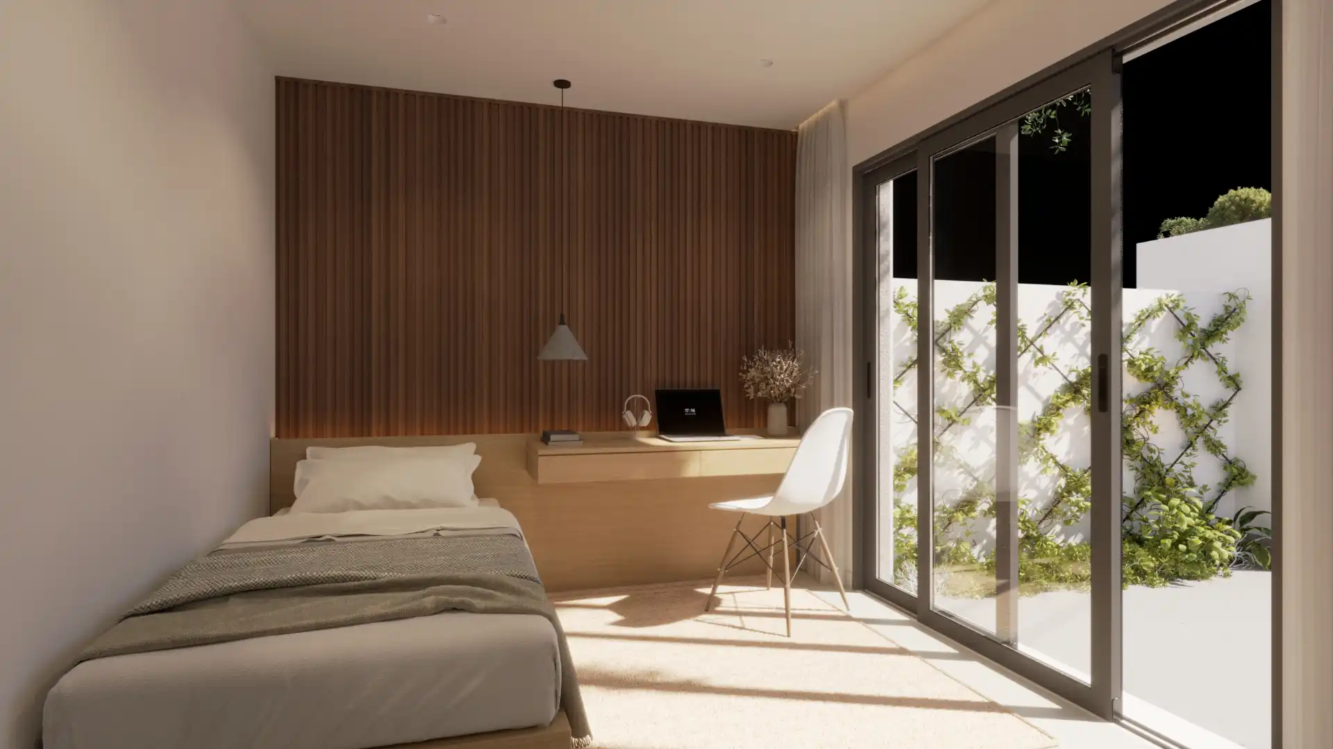 Schlafzimmer von Maisonette zum Verkauf in San Miguel de Abona mit Klimaanlage, Privatgarten und Terrasse