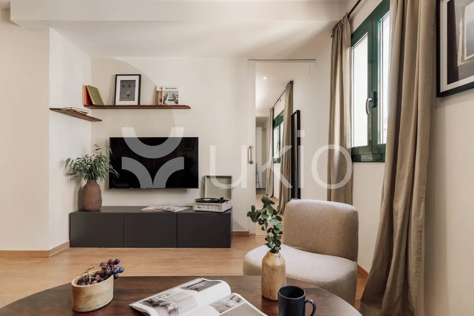 Sala d'estar de Apartament de lloguer en Barcelona amb Aire condicionat, Calefacció i Moblat