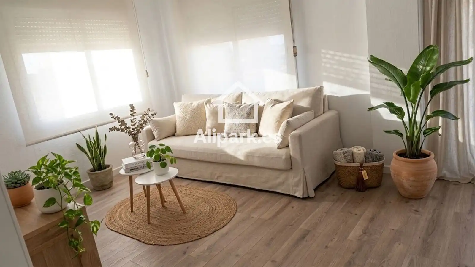 Wohnzimmer von Wohnung zum Verkauf in Alicante / Alacant mit Klimaanlage, Heizung und Parkett
