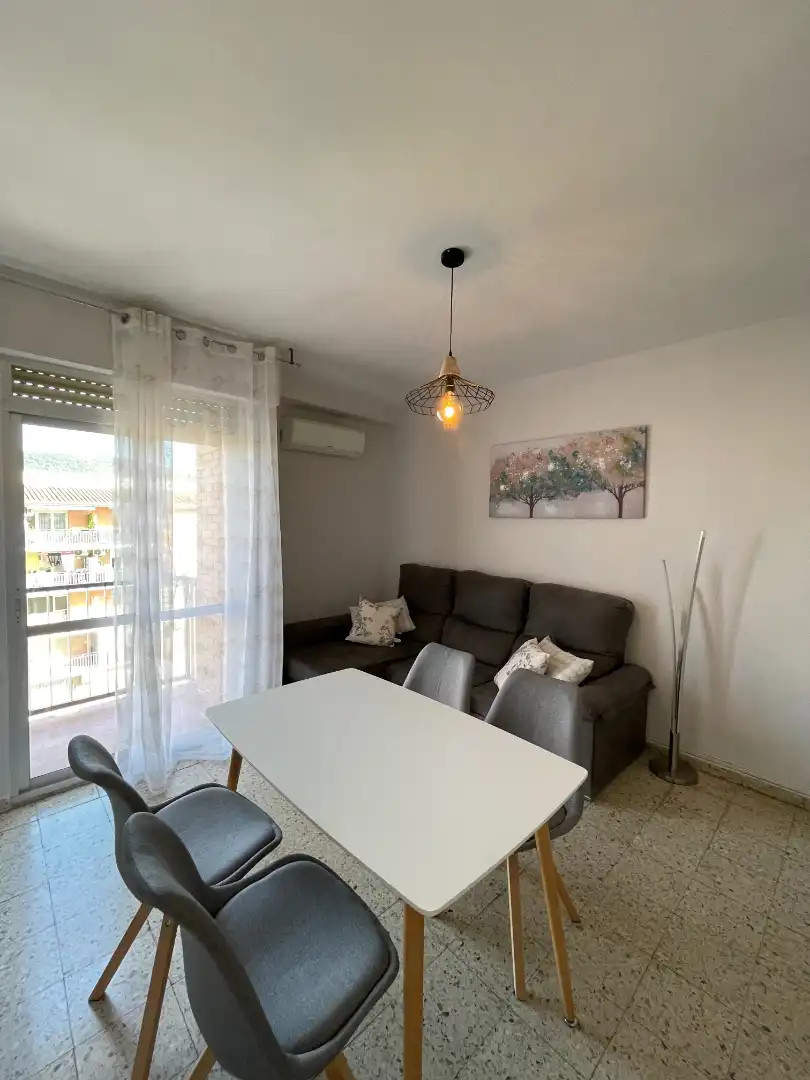 Living room of Flat for rent in Plasencia  with Air Conditioner, Terrace and Furnished
