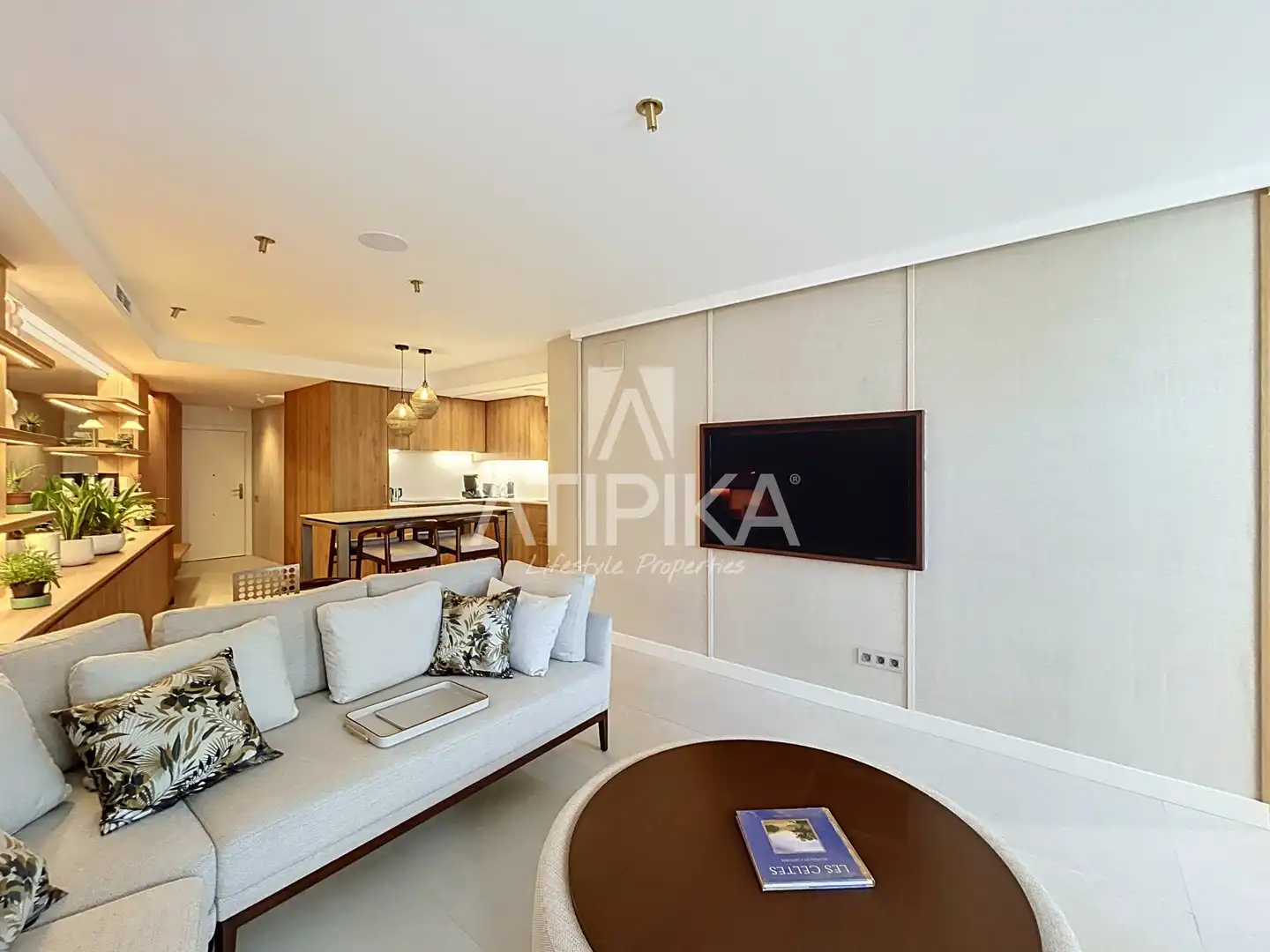 Living room of Flat for rent in Barcelona  with Air Conditioner, Terrace and Furnished