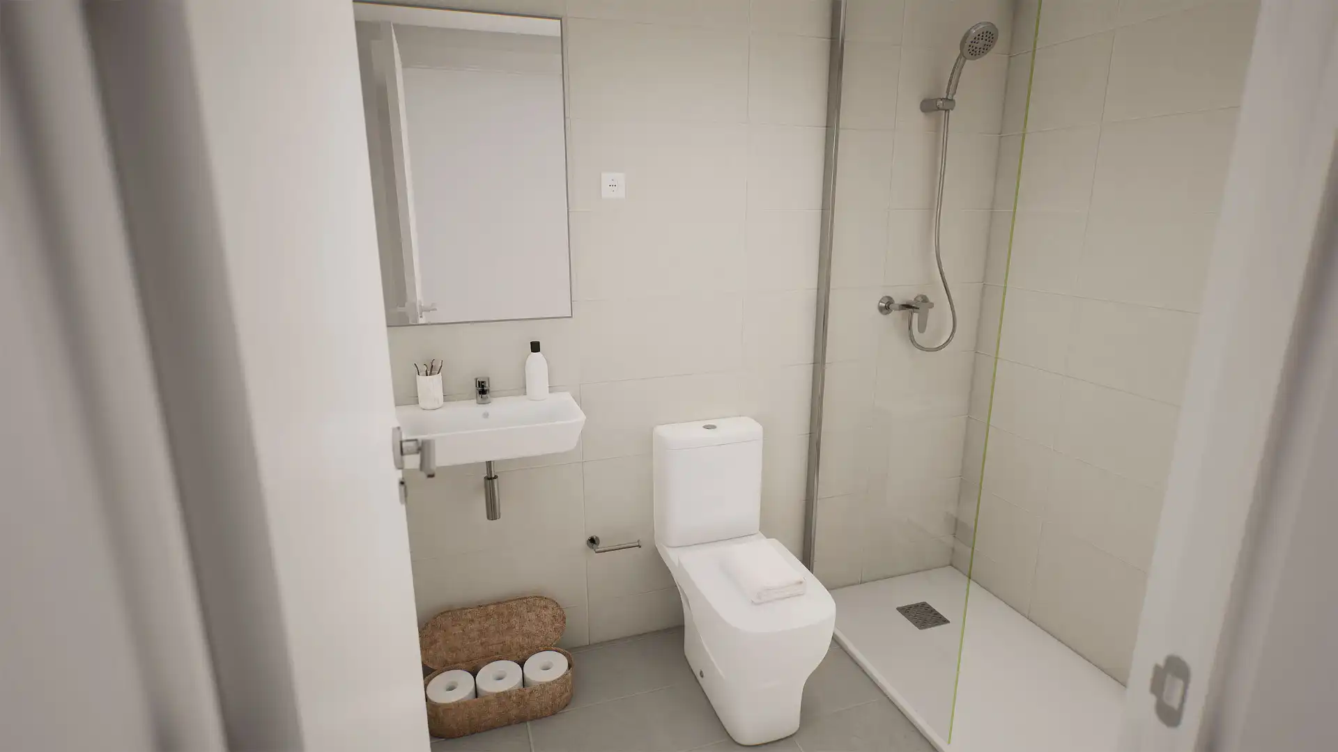 Bathroom of Flat for rent in Madrid  with Heating, Terrace and Storage room