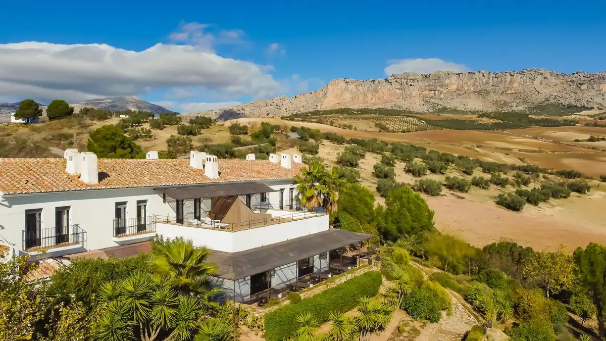 Vista exterior de Finca rústica en venda en Villanueva de la Concepción amb Aire condicionat, Jardí privat i Terrassa