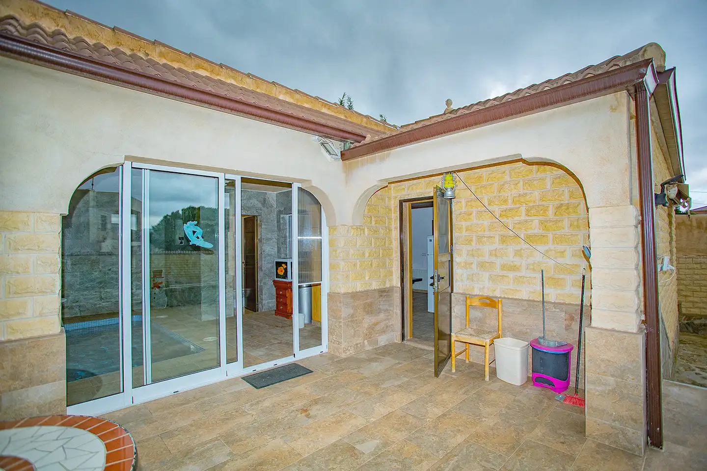 Terraza de Finca rústica en venta en Aspe con Aire acondicionado, Calefacción y Jardín privado