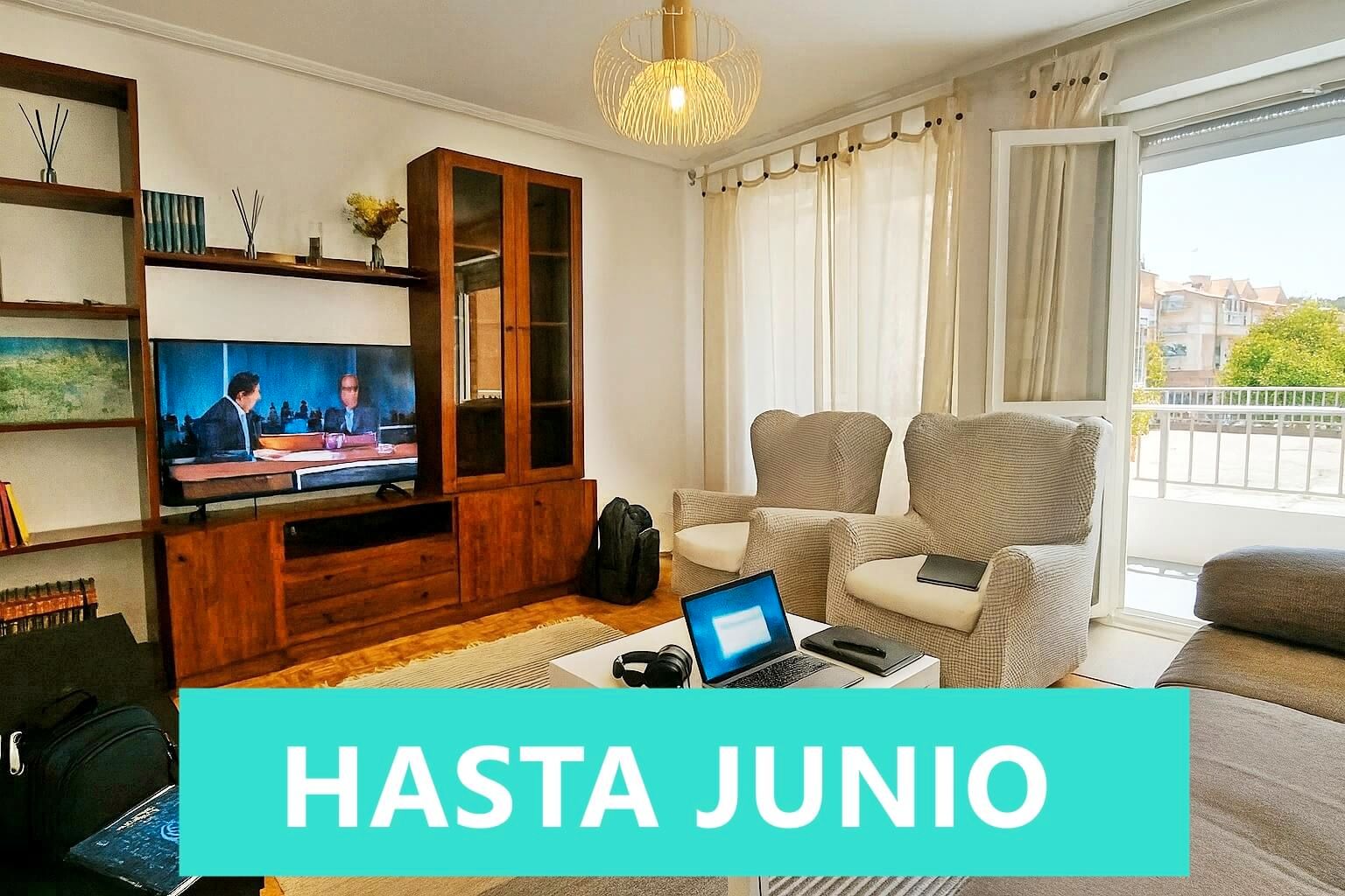 Sala de estar de Piso de alquiler en Santa Cruz de Bezana con Calefacción, Terraza y Amueblado