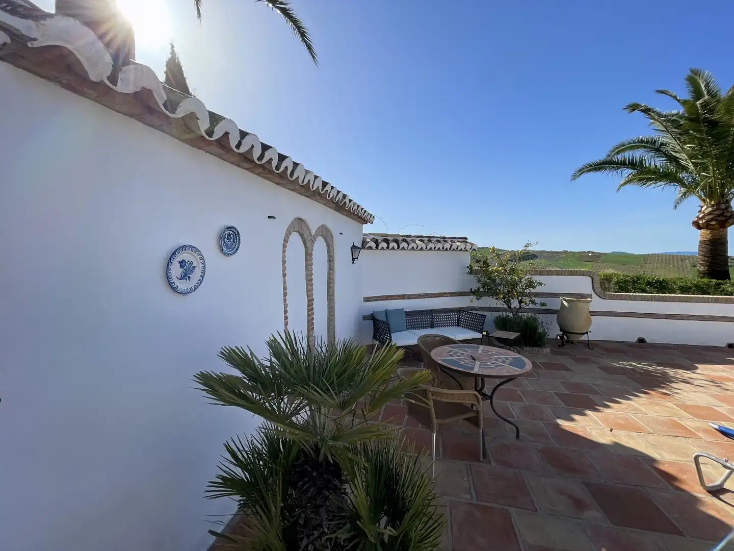 Terrasse von Country house zum Verkauf in Villanueva de la Concepción mit Klimaanlage, Heizung und Privatgarten