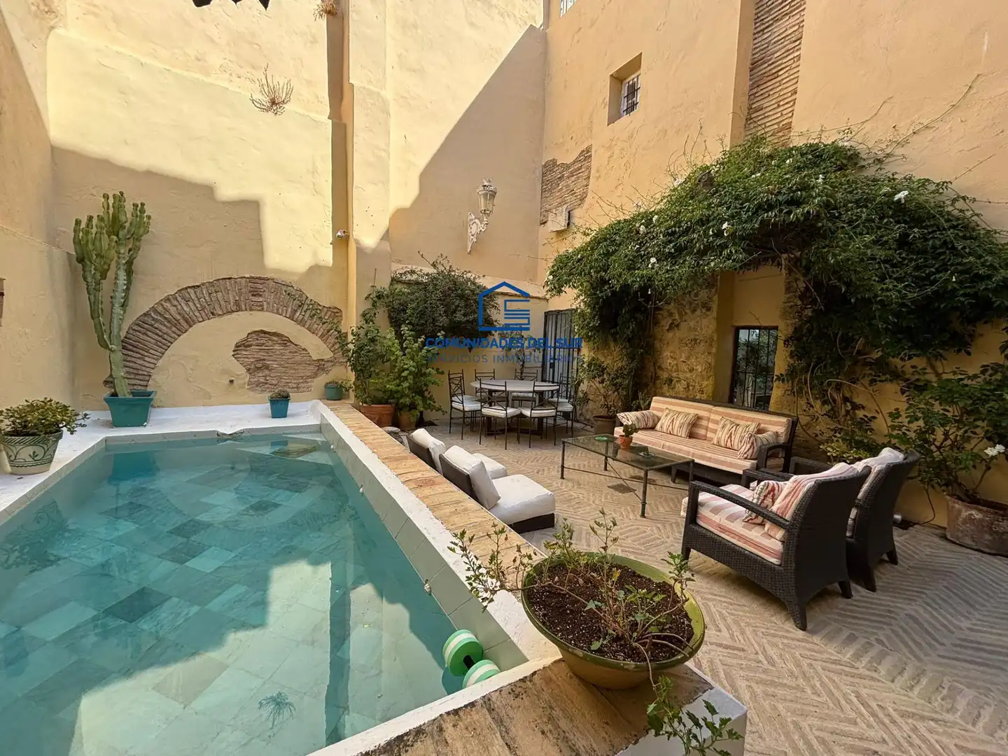 Terrassa de Casa o xalet de lloguer en El Puerto de Santa María amb Aire condicionat, Terrassa i Piscina