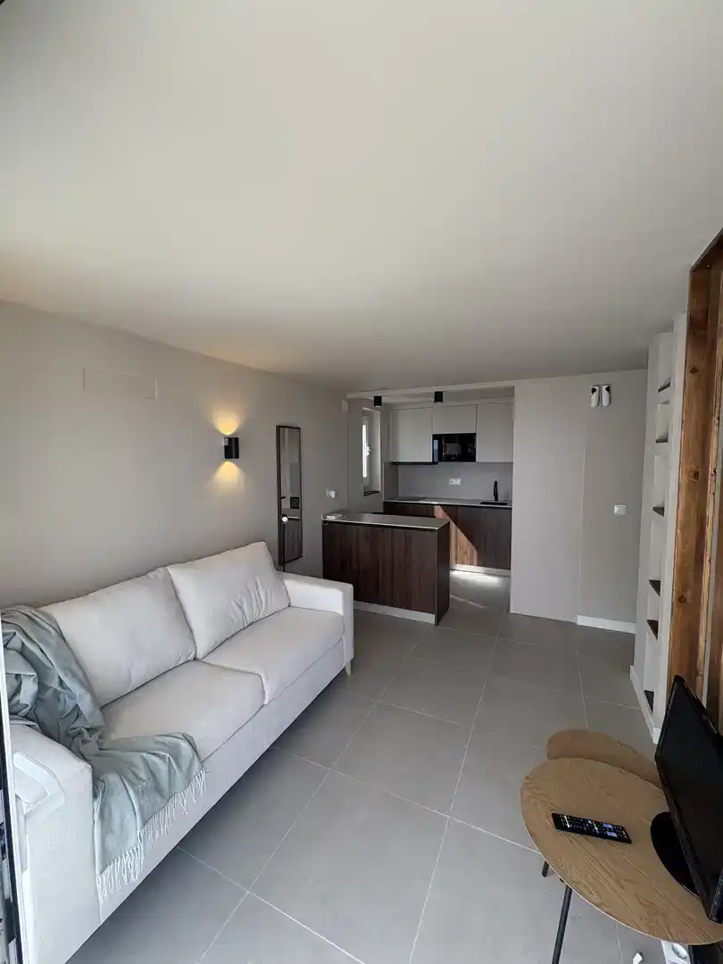 Sala d'estar de Estudi de lloguer en Estepona amb Aire condicionat