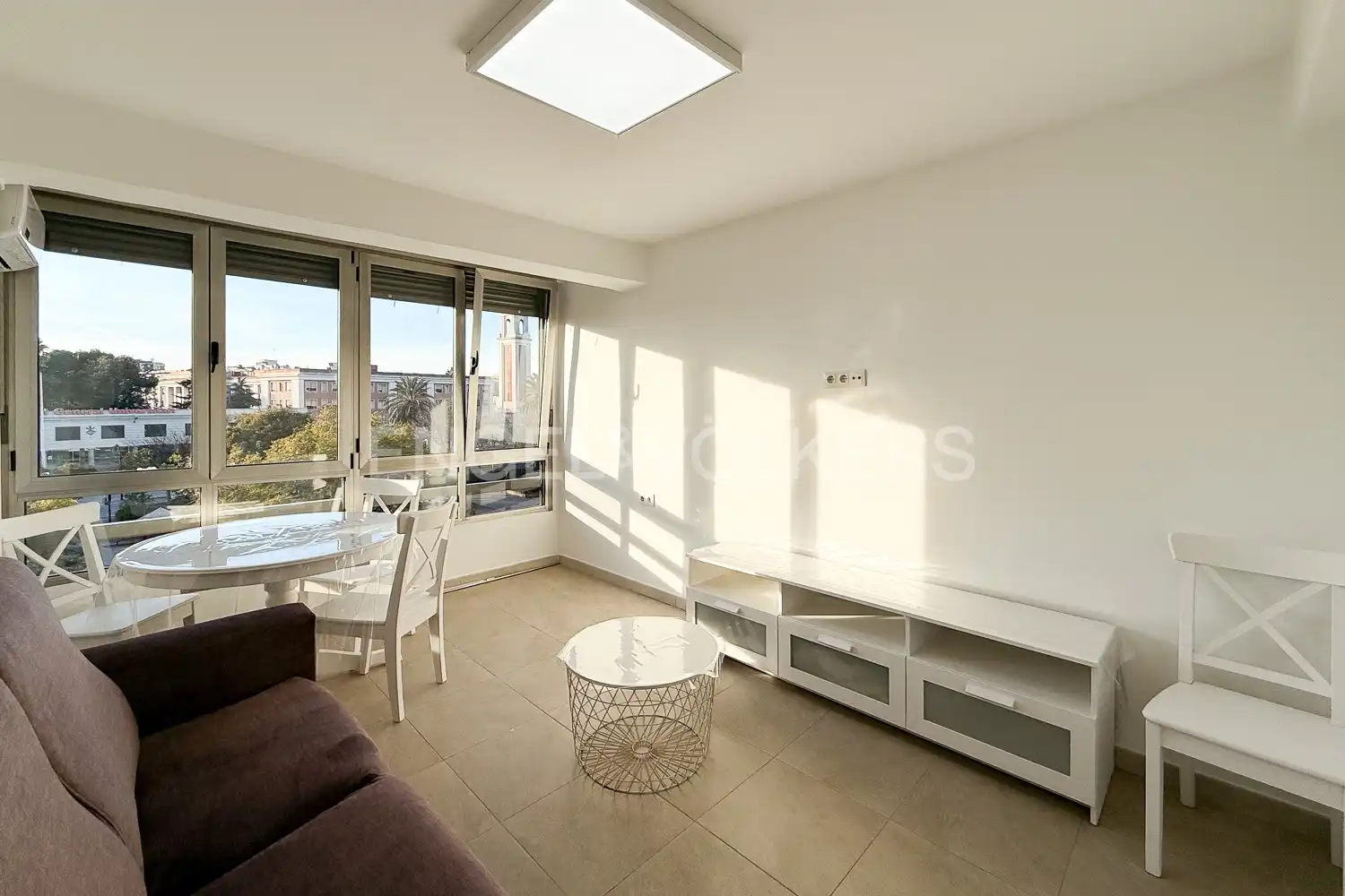 Wohnzimmer von Wohnung zur Miete in Valencia mit Klimaanlage, Heizung und Möbliert